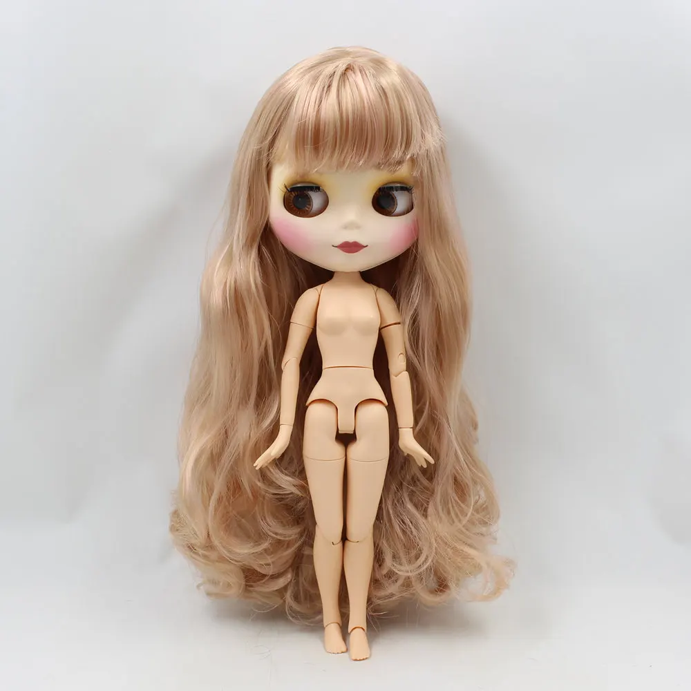 ICY DBS Blyth doll white skin Matte face Romantic mixing pink long curly hair with bangs joint body BL3227/1010 | Игрушки и хобби