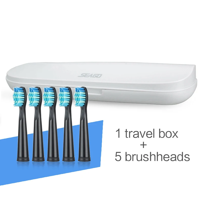 WhiteBox 5BlackHead Новая электрическая зубная щетка портативная дорожная коробка Анти-пыль чехол для хранения Seago насадки для электрической зубной щетки SG-507 Крышка для путешествий на открытом воздухе - Цвет: WhiteBox 5BlackHead