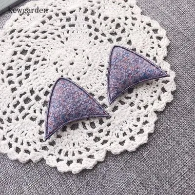 purple cat ear Kewgarden твидовые атласные ленты 35 мм 25 мм 15 мм DIY Бант хлопок лента вручную изготовленная лента аксессуары для одежды Riband 5 метров - Цвет: purple cat ear