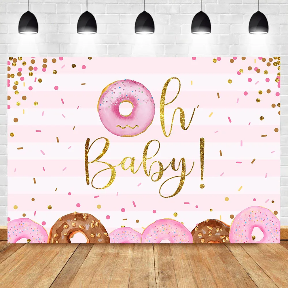 NeoBack пончик девочка ребенок душ фон розовый вечевечерние виниловый up Baby Shower