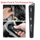 Новейший тестер тормозной жидкости и давления в шинах 2 в 1 тестер жидкости автомобильные диагностические инструменты с тестером давления в шинах для DOT3DOT4 Бесплатная доставка