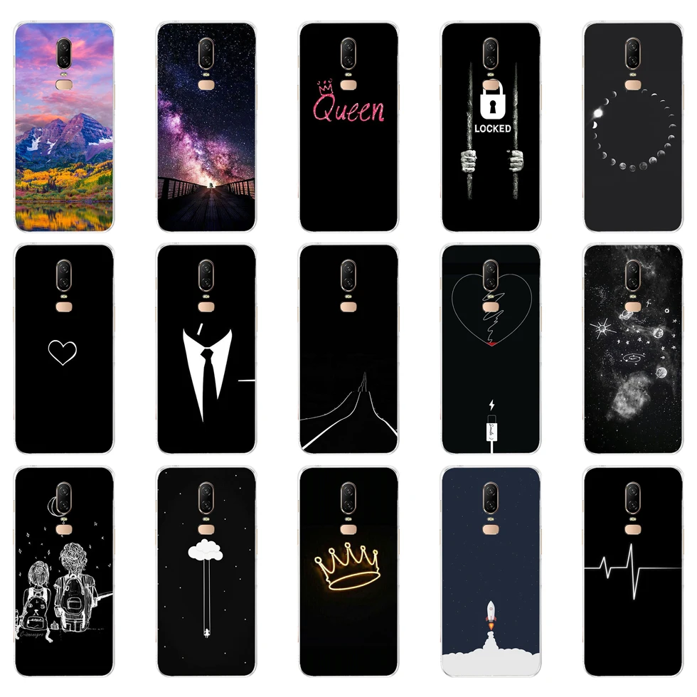 Силиконовый чехол H для oneplus 6 6t с листьями милым забавным мультяшным рисунком