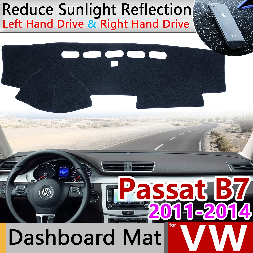 Для Volkswagen VW Passat B7 2011 ~ 2014 Противоскользящий коврик на приборную панель