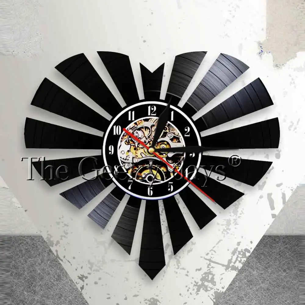 Мигающие настенные часы с геометрическим сердцем сердечком полигональное