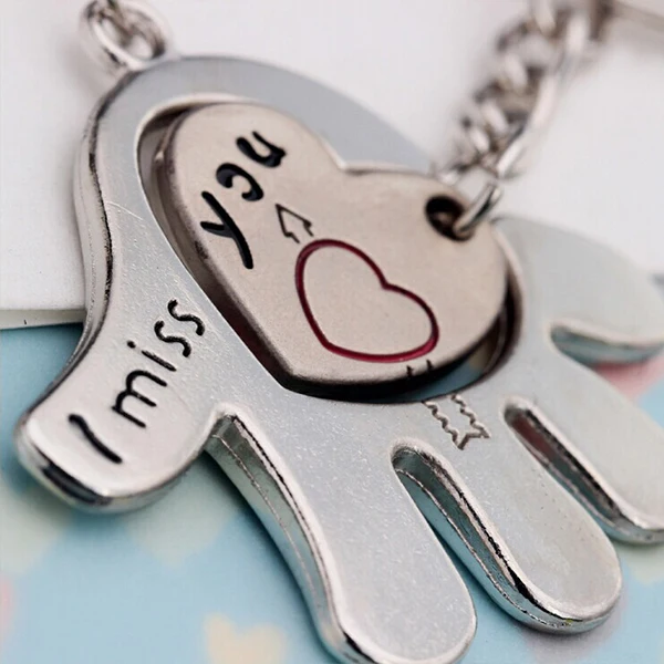 Couple Keychain Keyring Lover Sweetheart Gift for Valentine Day / Wedding Anniversary Birthday (Silver) | Автомобили и мотоциклы