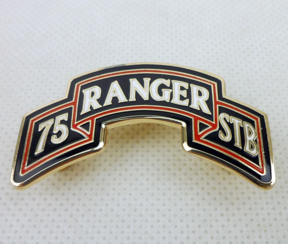 Металлический значок армии США 75th Ranger STB для спецназа боевых действий мировой