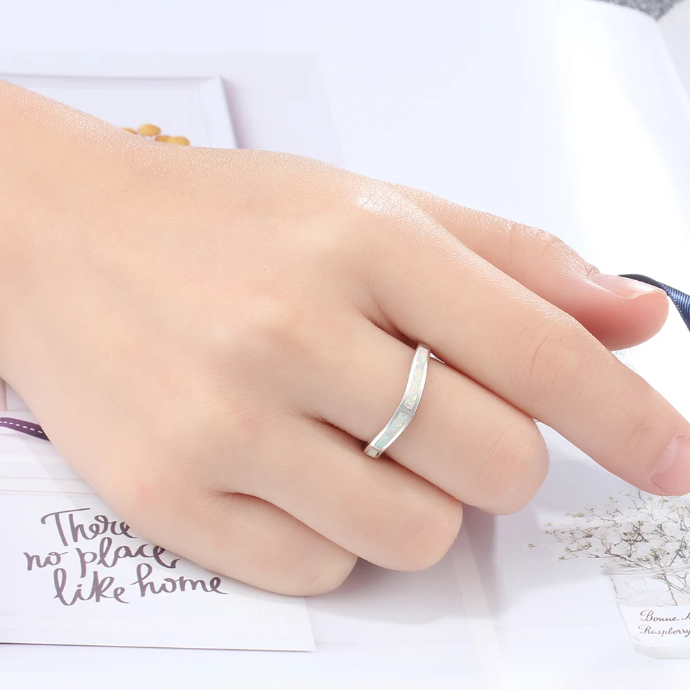 Milky Opal Stone Soild 925 Sterling Silver Rings For Women Party Jewelry Gifts Her (JewelOra RI103257) | Украшения и аксессуары