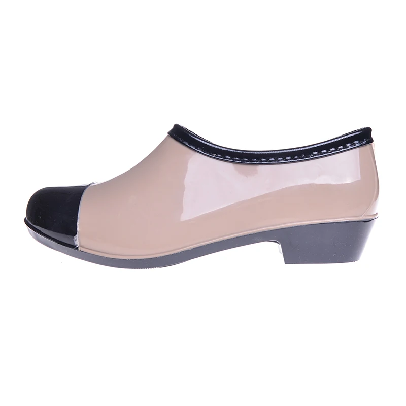 Tangnest/Новинка женские резиновые сапоги ярких цветов Модные низкие нескользящая