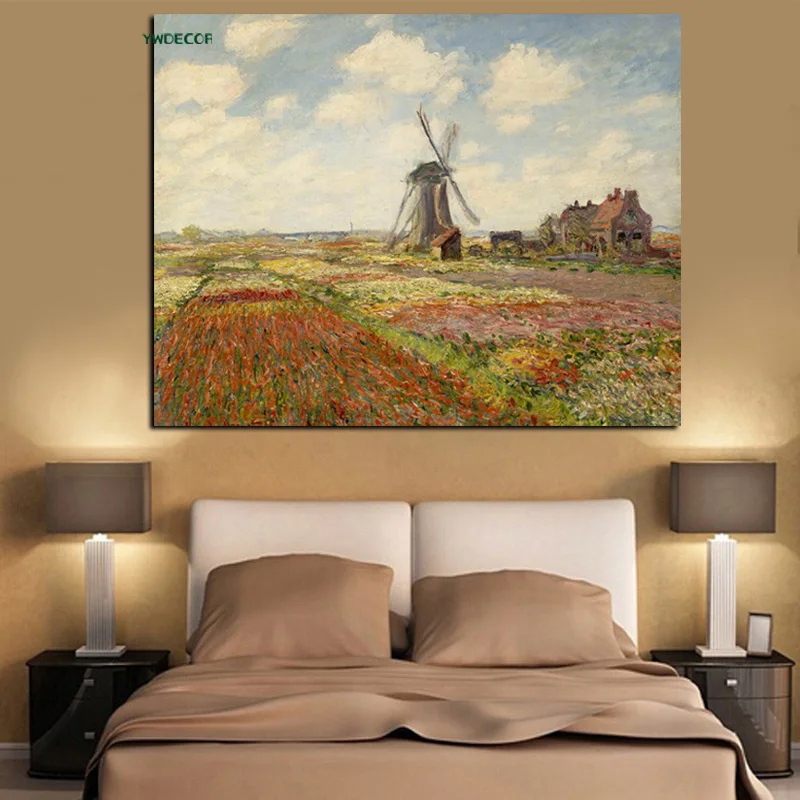 YWDECOR Print Tulip Fields With The Windmill Claude Monet Oil Painting on Canvas Art Impressionist Wall Picture for Living Room
YWDECOR Print Tulip Fields With The Windmill Claude Monet Oil Painting on Canvas Art Impressionist Wall Picture for Living Room