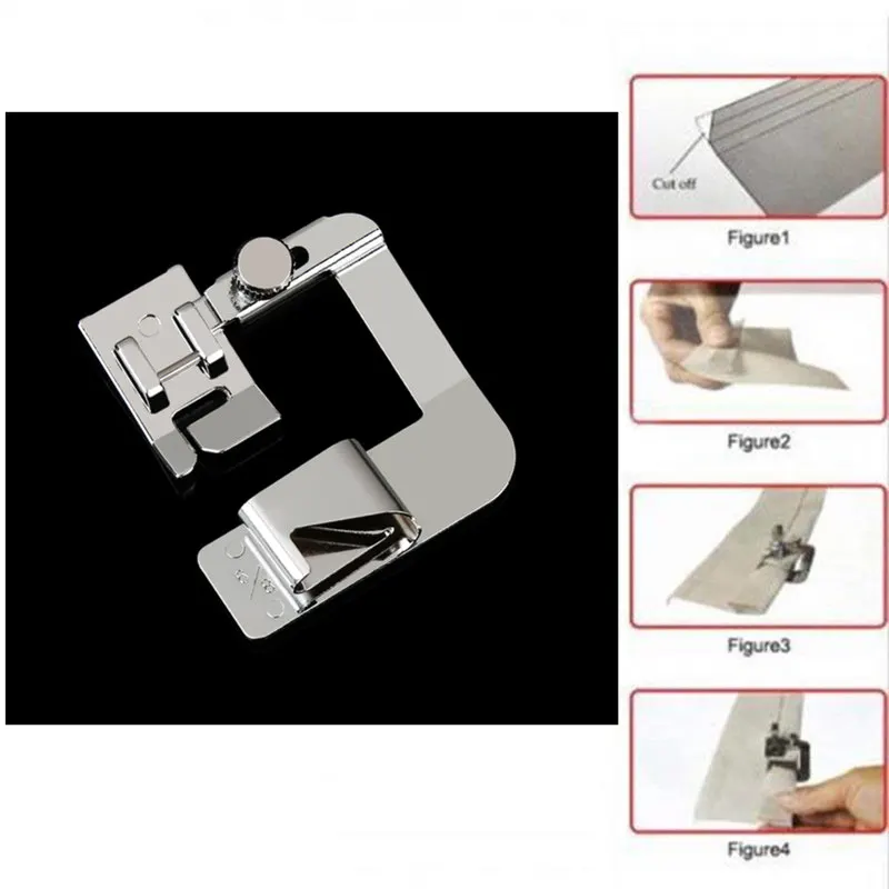 1 PCS 6-25mm Domestic Sewing Machine Presser Foot Rolled Hem Feet Set For Brother Singer Janome Sewing Accessories Tools images - 6