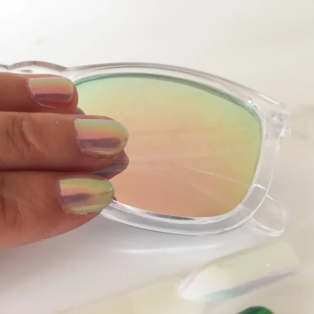 Зеркальный пигмент Aurora розовое золото неоновый Единорог Русалка блестящий