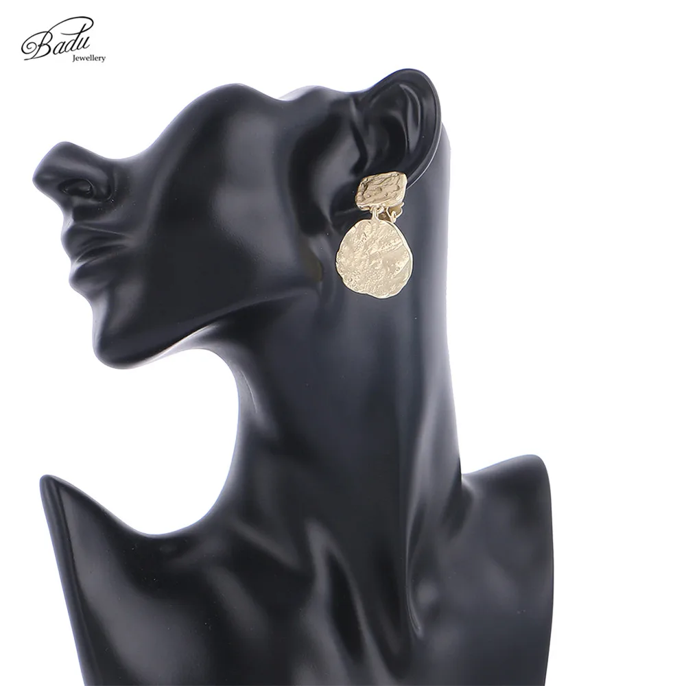 Женские серьги с подвеской из сплава Badu в стиле панк геометрическим узором