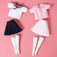 icy dbs blyth doll joint body licca body uniform suits campus clothes shirt skirt stockings toy