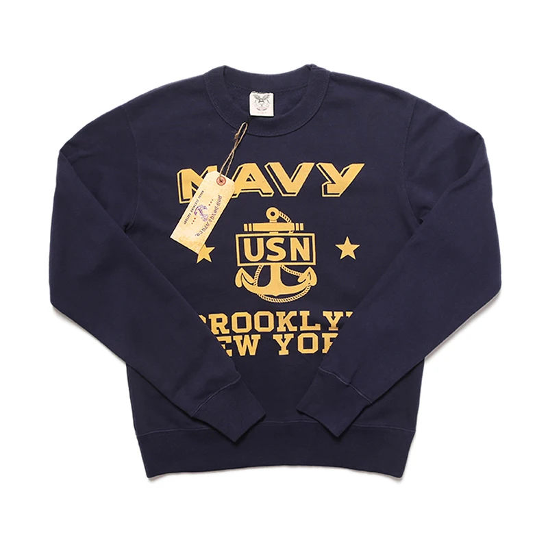 Мужские свитшоты с круглым вырезом и графическим принтом BOB DONG US Navy Brooklyn New