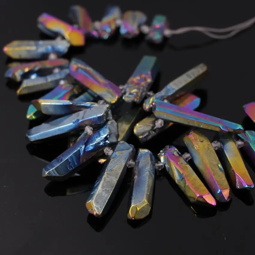 Бусины подвески из сплава радуги и титана 15 5 дюйма|pendant beads|beads beadsquartz titanium |