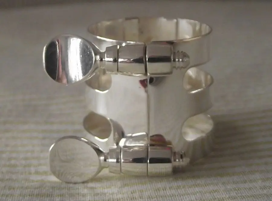 Alto saxophone Ligature Sax parts nickel plated | Спорт и развлечения