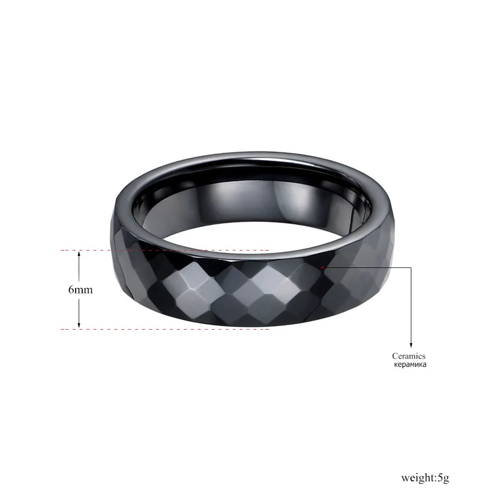 BOBOTUU Trendy Black &amp White Cutting Ceramics Rings Jewelry Classic Wedding Engagement For Women Anneaux Anillos BR18014 | Украшения и