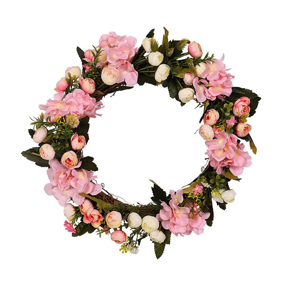 

15.7 inch Simulated Rose Bud Decorative Wreath Home Decoration