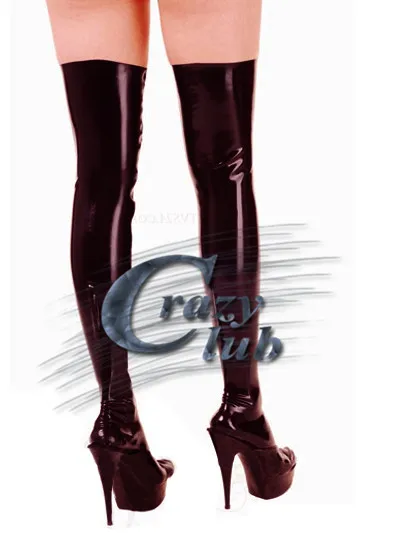 

Crazy club_ New arrival Bottom to top latex knee stockings sexy body stocking latex product fetiche latex top sale Fast Delivery