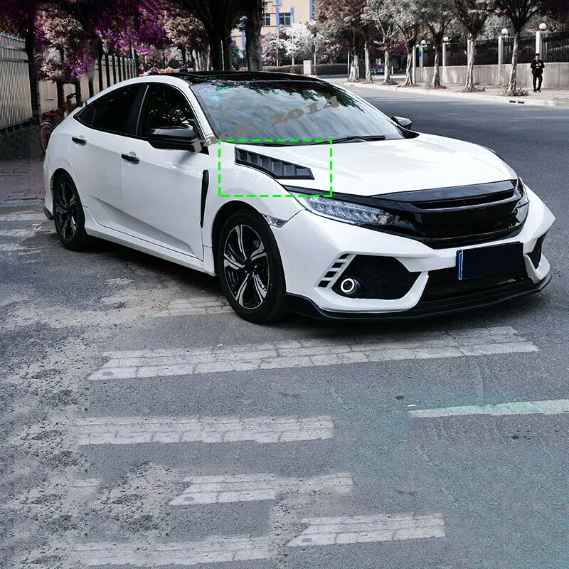 Для 10TH GEN HONDA CIVIC из углеродного волокна Худ воздухозаборник Обложка Декор