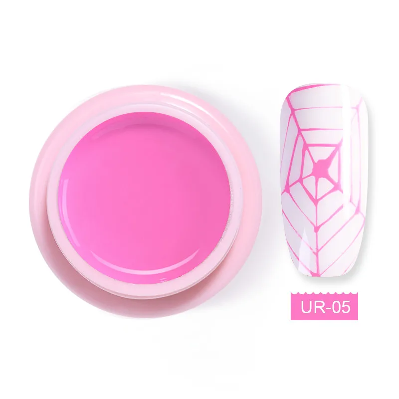Ur Sugar, 5 мл, рисунок, шелк, паук, гель-лайнер для ногтей, живопись, Гель-лак, вытягивающий провод, лак для ногтей, украшение, лак для ногтей - Цвет: 5