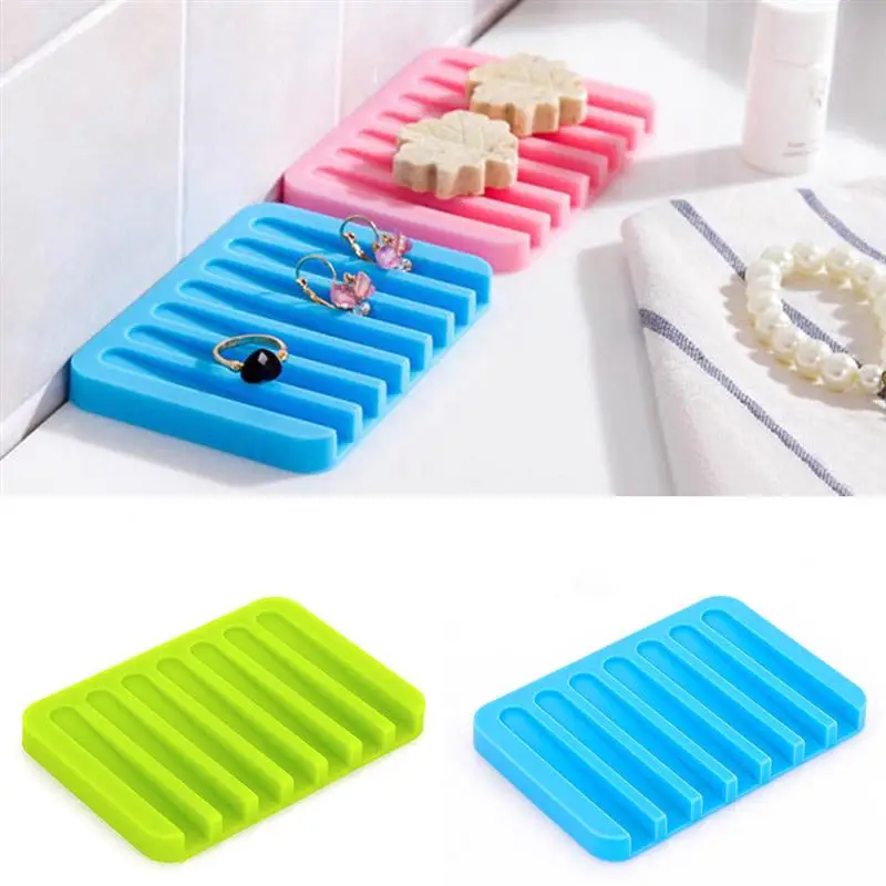 Силиконовая мыльница держатель для мыла лоток сливной душа Ванная комната