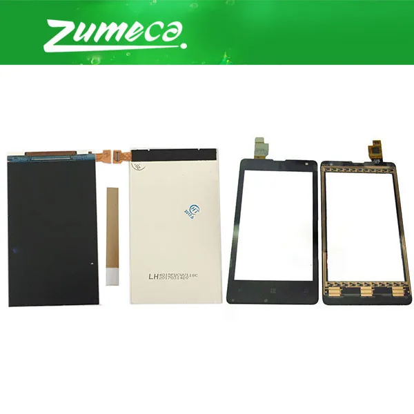 

ЖК-дисплей и сенсорный экран для Nokia Lumia 435 532 N435 N532, черный, с лентой