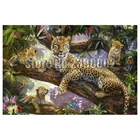 Настенные наклейки 5D Diy Алмазная картина леопардовая семья 100% полное сверло домашнее украшение вышивка крестом мозаика вышивка рукоделие