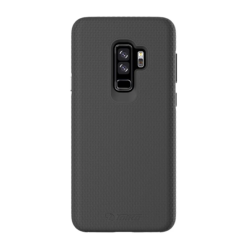 Черный TOIKO X защитные чехлы для samsung Galaxy S9 Plus двухслойные ПК ТПУ крышки бампера гибридные бронированные аксессуары для телефонов защитный чехол - Цвет: Черный