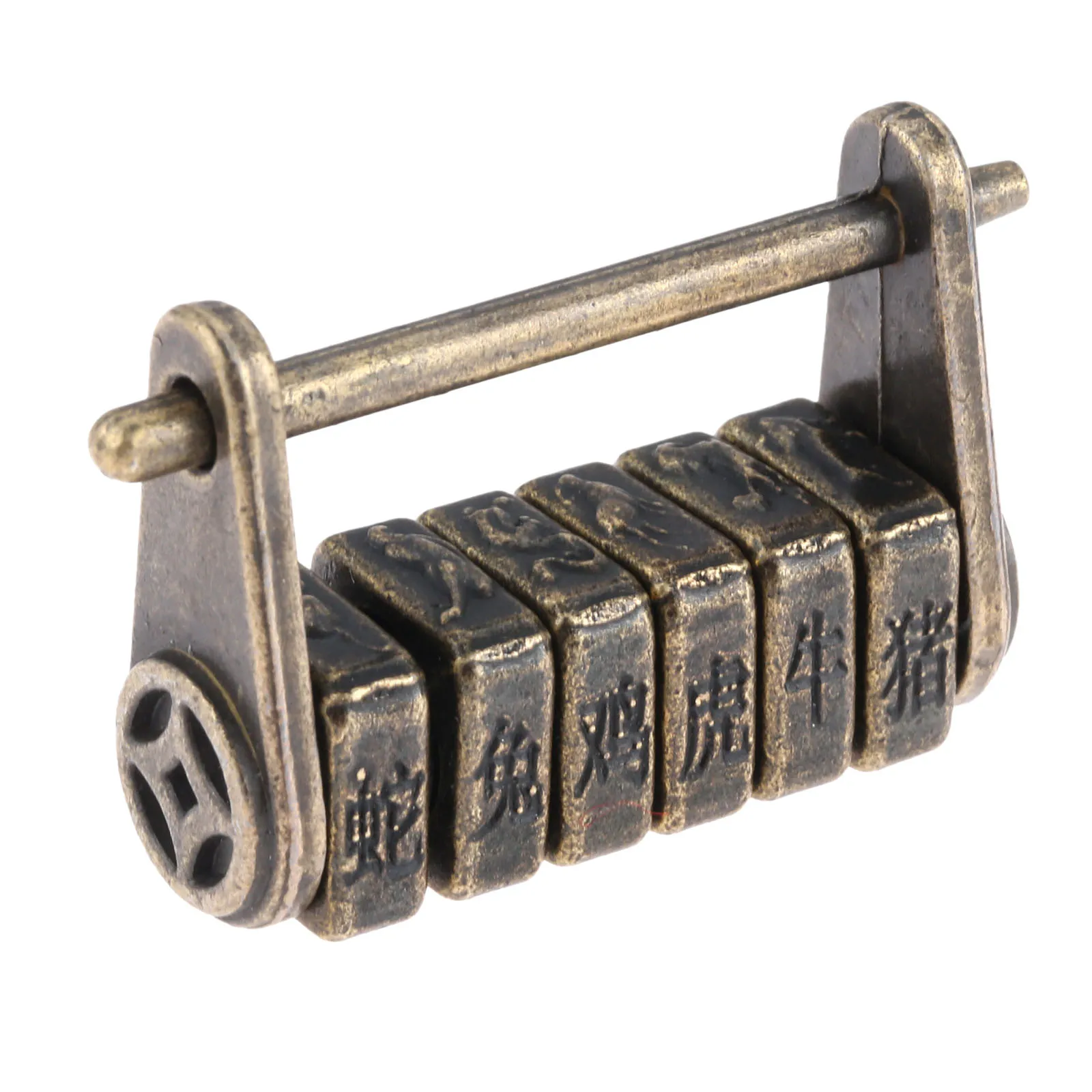 1 шт. винтажный замок с паролем античная бронза китайский старый ключом ретро