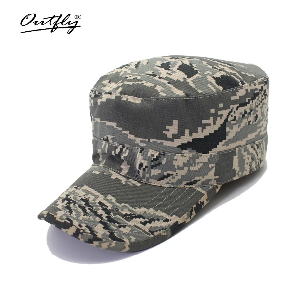 Бейсболка Мужская камуфляжная плоская кепка в стиле милитари для тренировок