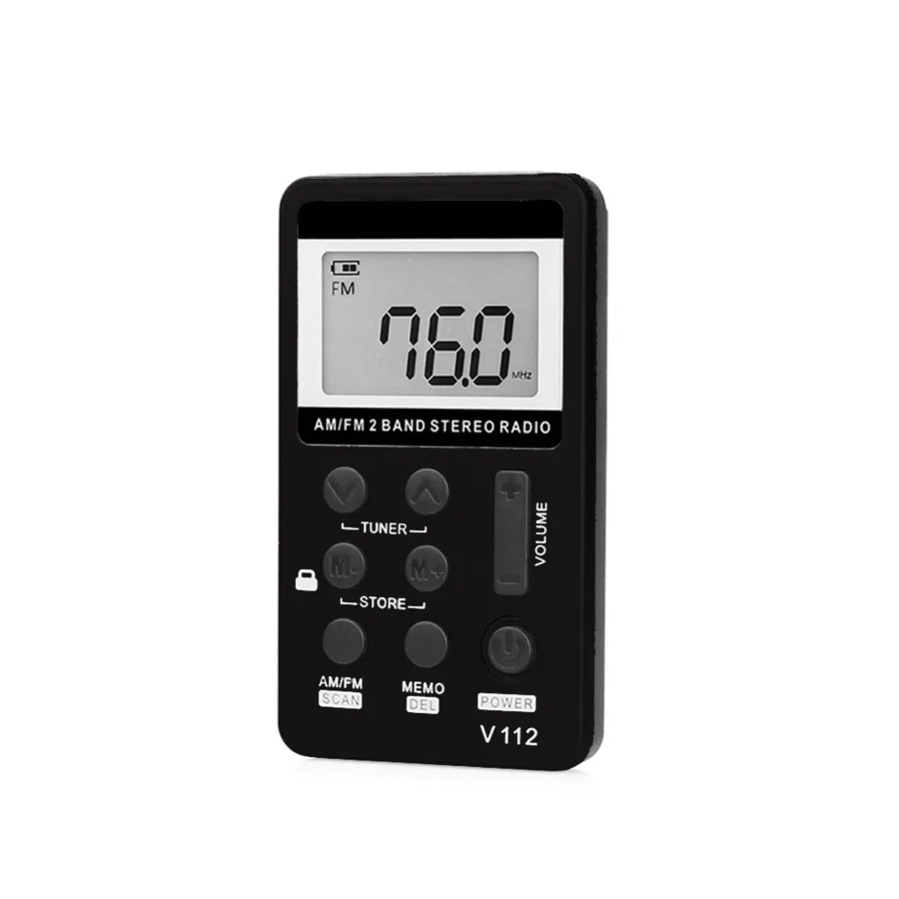 Мини Ручной радио портативный FM AM 2 группы цифровой карманный приемник динамик