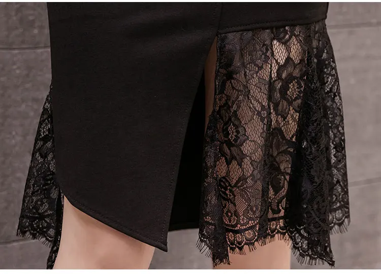 2019 новые женские большие размеры Lace кружевные асимметричные юбки полые разрез