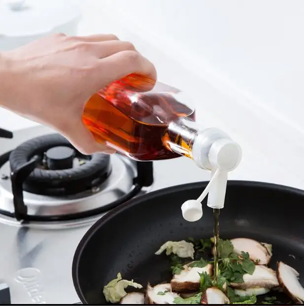 2 шт./лот бутылка для масла пробка рта пластиковая соус бутыли с распылительной