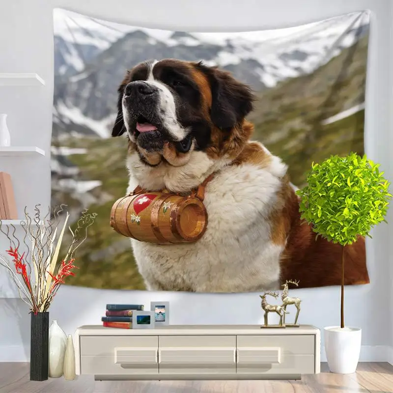 Pet Dog Cat Bohemian Style Colorful Tapestry Decorative Polyester Fabric Carpet Wall Hanging | Дом и сад