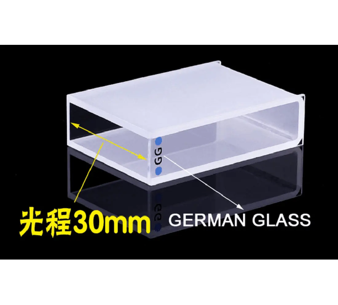 Optical Glass Cuvette Spectrophotometer High Transmittance Lab Temperature resistant Acid Alkal 30mm 10.5ml-G 2PCS | Инструменты