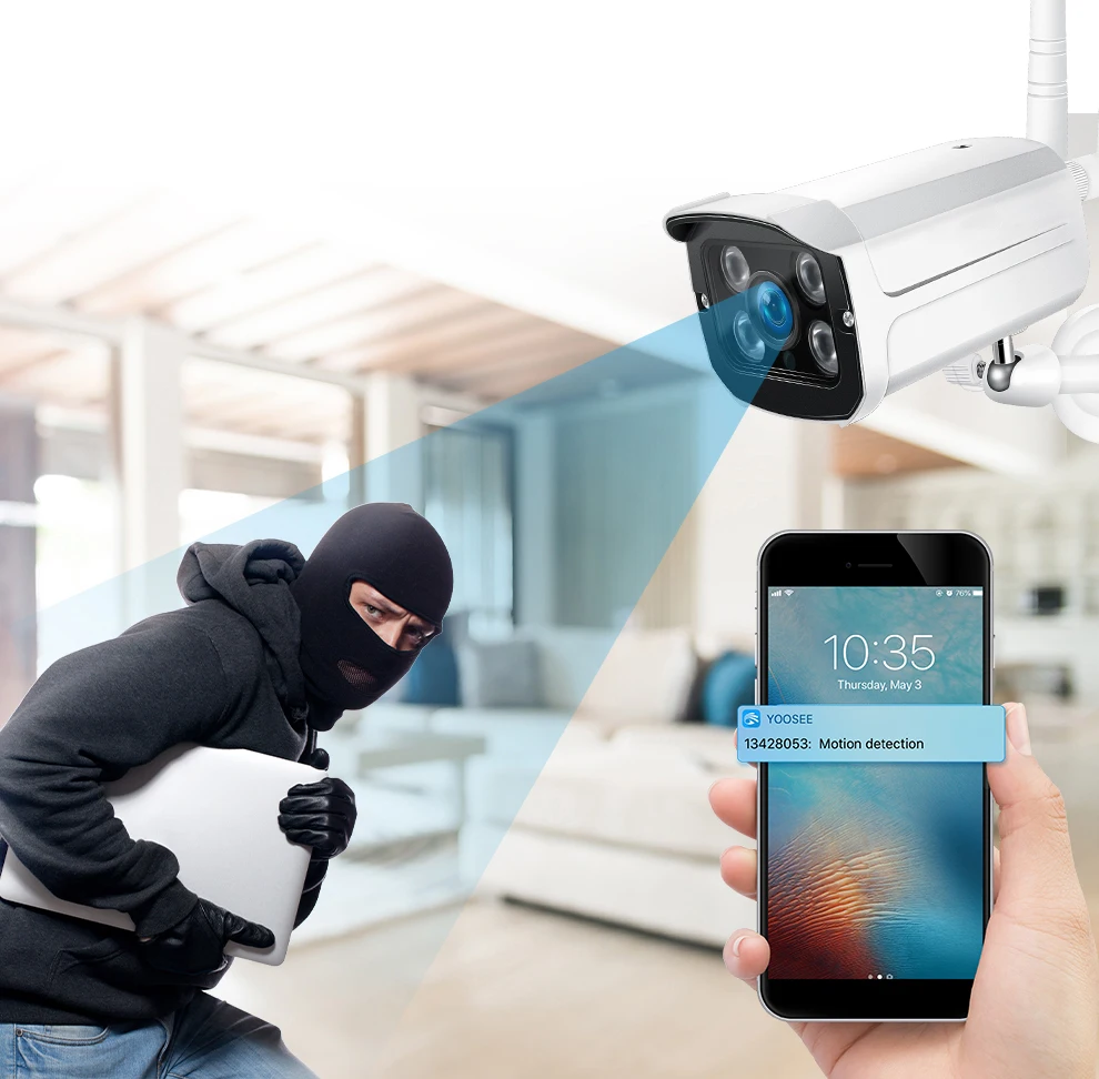 TAOCOCO открытый Камера Wi-Fi Водонепроницаемый безопасности Камера Беспроводной IP Камера наблюдения инфракрасный CCTV Камера Обнаружение движения