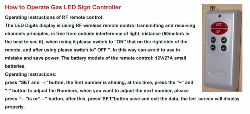 Основные Управление Card 12 V RS485+ RF газа цен на нефть светодиодный Дисплей Управление доска Применение для всех Размеры светодиодный цифровой номер модуля