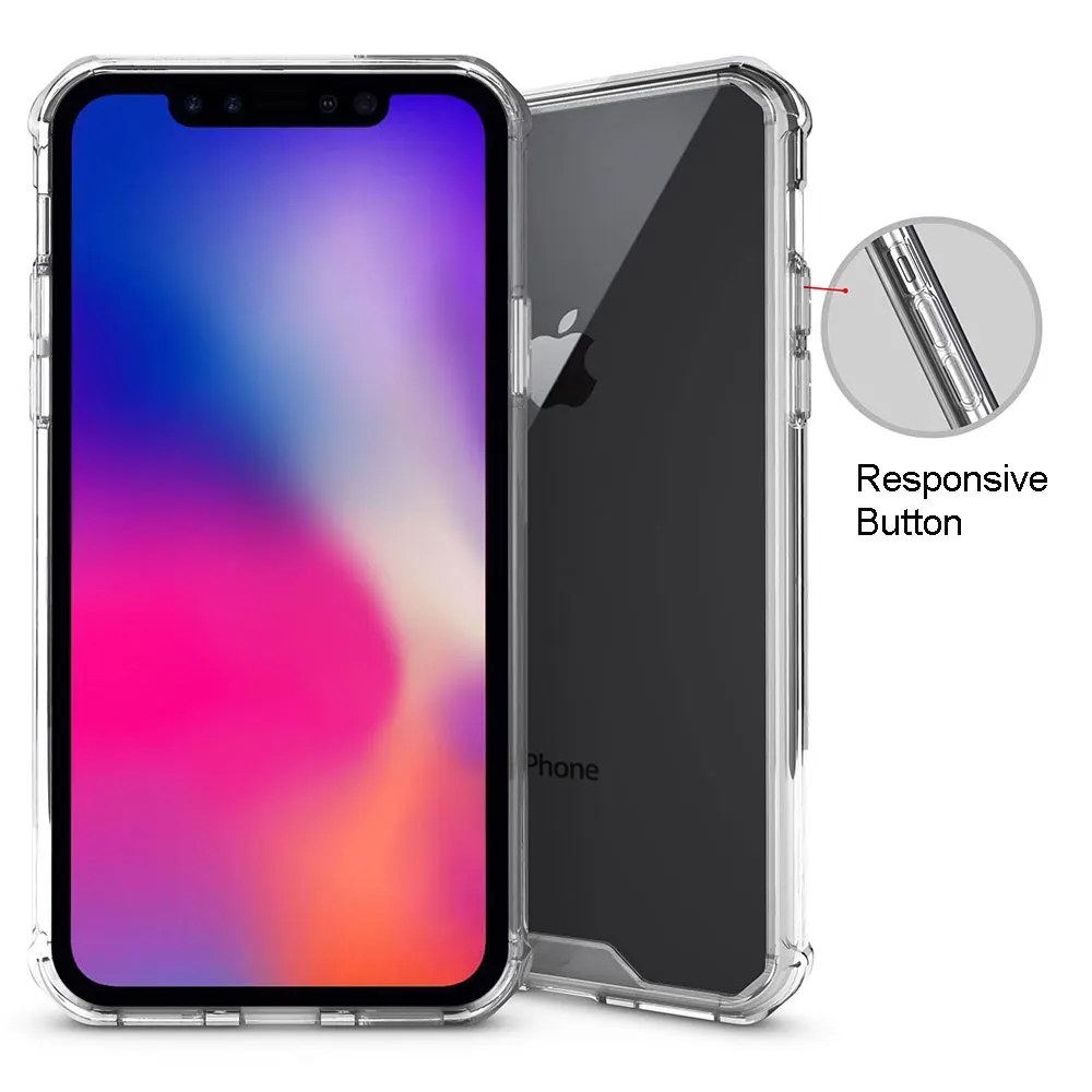 Противоударный Прозрачный Жесткий Тонкий чехол для iphone Xs Max XR 6s 8 7 Plus X | Мобильные