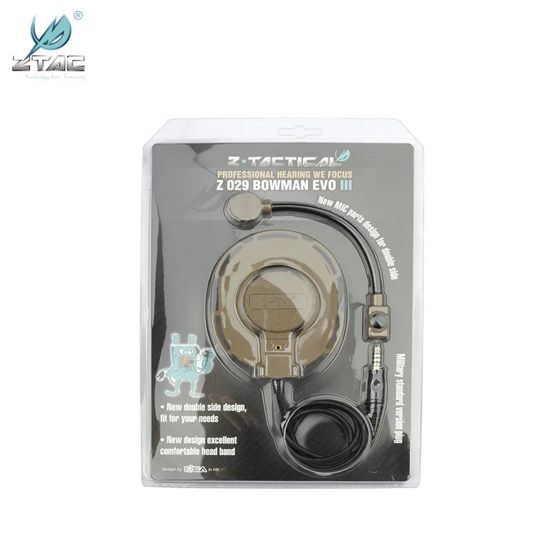 Z TAC Airsoftsports Tactical Bowman Evo III гарнитура для Midland Kenwod Plug Наушники Z029 Охотничьи