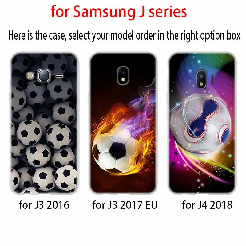 Чехол для футбольного мяча Fire Football чехол из ТПУ Samsung Galaxy J6 J8 J3 J5 J7 J4 J2 J1 Plus 2018 2016 2017 EU