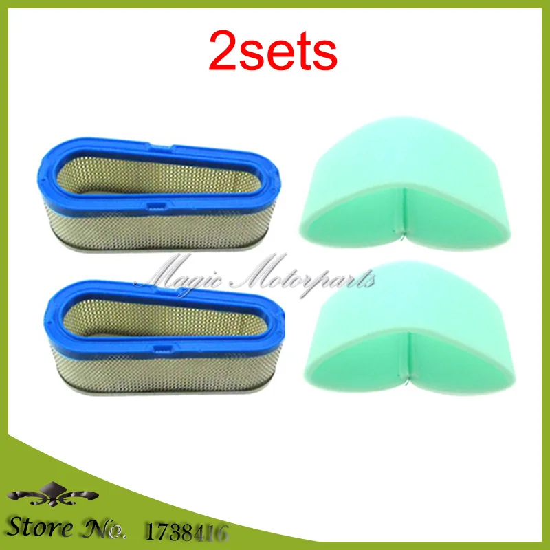 2x набор воздушных фильтров для Briggs & Stratton 196700 257700 259700 28A700 28B700 28C700 28D700 493910 691667 4166 4199