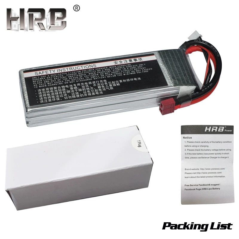 HRB 3S 4S 2S Lipo аккумулятор 11,1 V 14,8 V 7,4 V 5000mah 6000mah 3300mah 2200mah 2600mah 6S 22,2 V EC5 XT60 T Deans жесткий чехол Запчасти RC