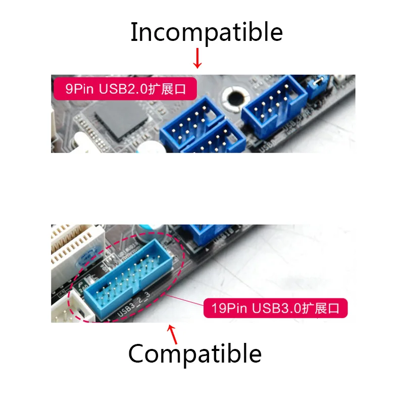 ПК 19Pin USB3.0 настольный компьютер SSD/HDD Передняя панель металлическая Плата