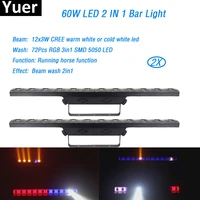 2pcslot beam wash 2in1 wall wash light indoor led wall washer bar horse race lamp disco light party show stage effect lighting