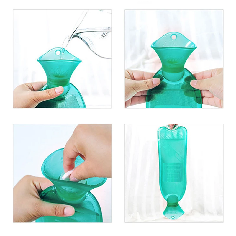 Hot Water Bottle Thick High Density PVC Bag 800ML Hand Warming Bottles Winter Bags 34*11cm |