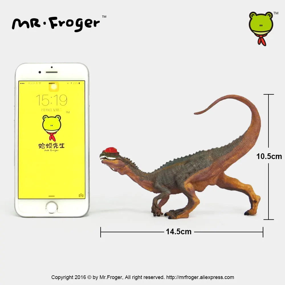 Mr.Froger Dilophosaurus модель игрушки милый динозавр подвижные Классические игрушки Детские модели животных пластиковые ПВХ Юрского периода собрат... (art.: 7a0a850ee) - 7a0a850ee