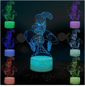 Новая фигурка головы Бэтмена 3D лампа светодиодный ночник USB Домашний многоцветный декоративное освещение детский подарок спальня Рождественская вечеринка игрушка