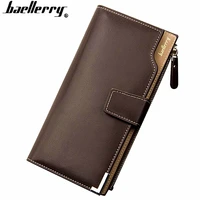 baellerry high quality brand leather long men wallets casual male clutch purse with coin pocket credit card holders carteira