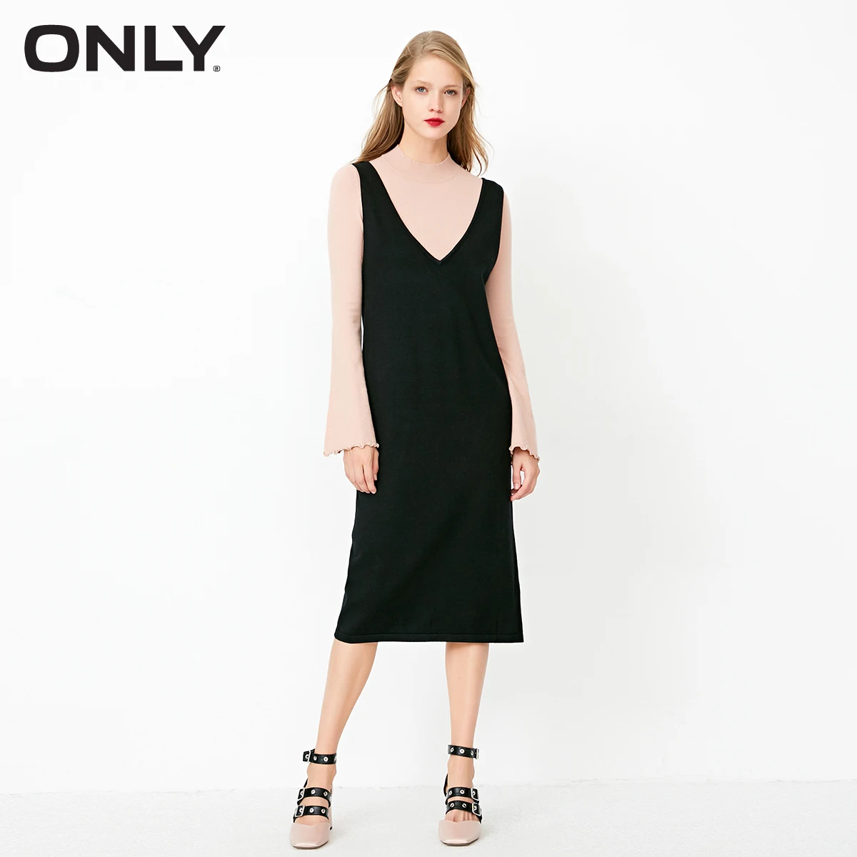 Только брендовая новая зимняя мода сладкий o образным вырезом из двух частей с